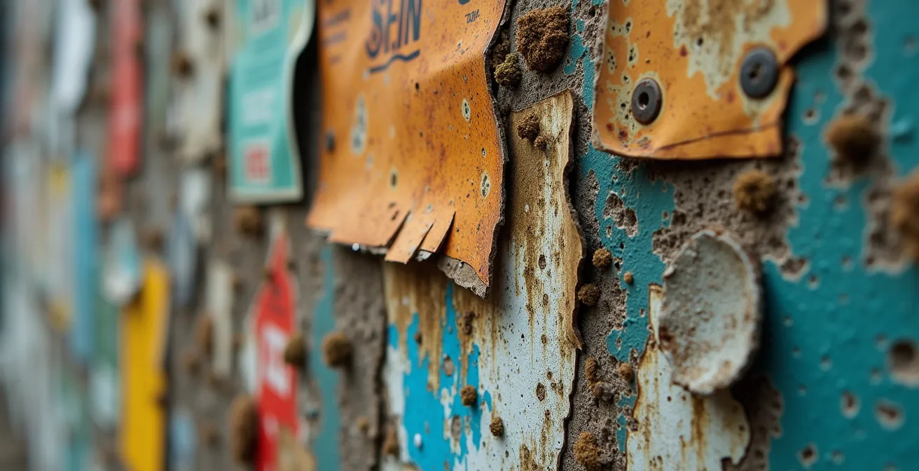 Perspective d'une ruelle étroite avec passages secrets et cours intérieures d'un quartier en mutation